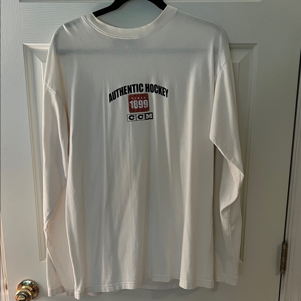 CCM Authentic Hockey 1999 Long Sleeve Shirt - White